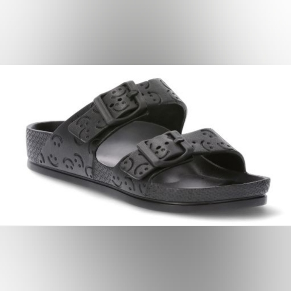 No Boundaries Women's Two Buckle Sandals Black Size 10 - Picture 1 of 8
